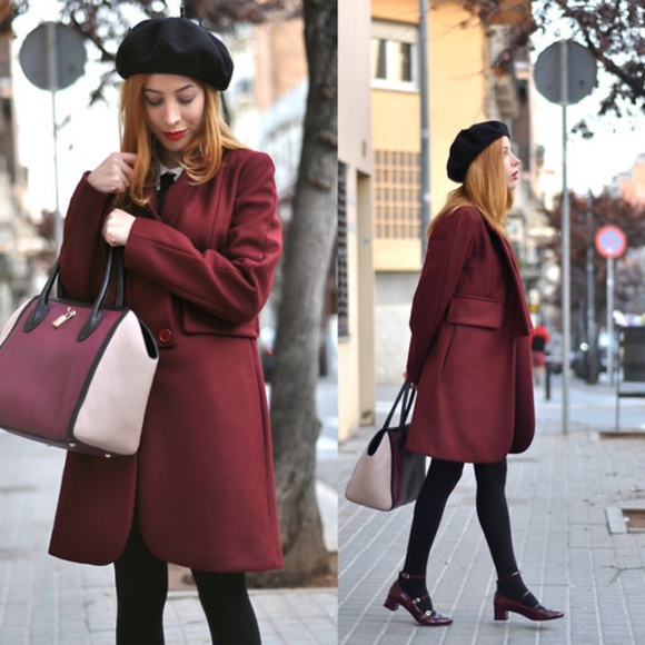 Felt Beret Hat - Black - Picture 7 of 8